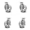 Service Caster 8 Inch V Groove Semi Steel Swivel Caster Set with Roller Bearings 2 Brakes SCC SCC-30CS820-VGR-2-TLB-2 - alternate 1